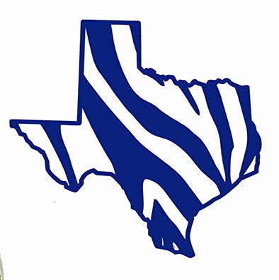 WickedGoodz Custom Vinyl Striped Texas Decal - TX State Bumper Sticker, for Tumblers, Laptops, Car Windows - Pick Size and Color-WickedGoodz