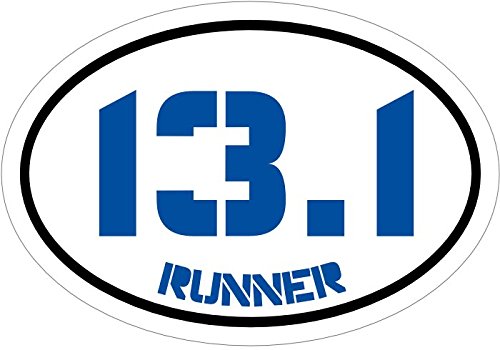 WickedGoodz Blue13.1 Runner Half Marathon Vinyl Window Decal - Half Marathon Bumper Sticker - Running Decal - Perfect for Runners and Marathoners Gift-WickedGoodz