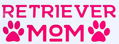 Custom Retriever Mom Vinyl Decal Dog Bumper Sticker-WickedGoodz