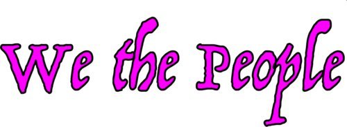 Pink We The People Vinyl Decal Transfer - Patriotic Bumper Sticker - Conservative Gift-WickedGoodz