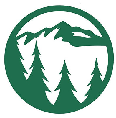 Personalized Circle Mountain Vinyl Decal - Hiking Bumper Sticker, for Tumblers, Laptops, Car Windows - Pick Size and Color-WickedGoodz