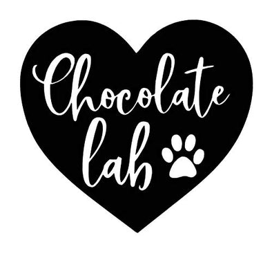 Custom Chocolate Lab Heart Vinyl Decal-WickedGoodz
