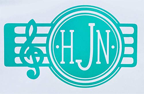 Monogram Music Vinyl Decal Name Initial Sticker-WickedGoodz