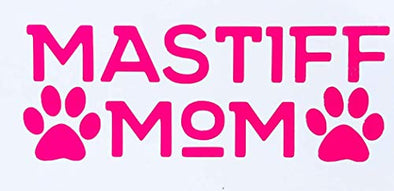 Custom Mastiff Mom Vinyl Decal Dog Bumper Sticker-WickedGoodz