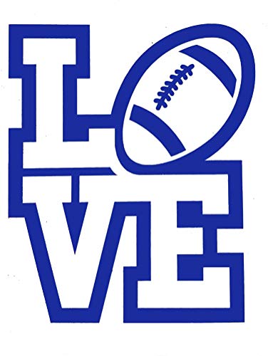 Football Vinyl Decal, Love Sports Sticker-WickedGoodz