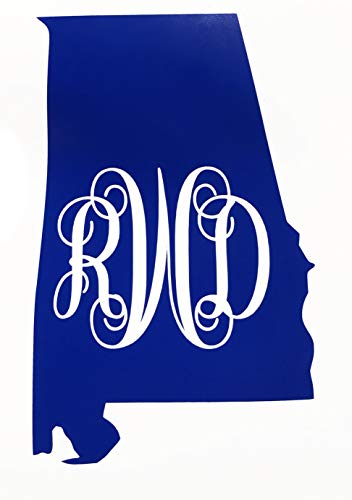 Custom Alabama Vine Monogram Vinyl Decal-WickedGoodz