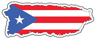 WickedGoodz Puerto Rico Vinyl Decal - Distressed Flag Bumper Sticker - Perfect Puerto Rican Gift-WickedGoodz