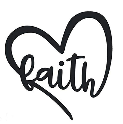 WickedGoodz Heart Shaped Bumper Sticker - Perfect Faith Gift-WickedGoodz