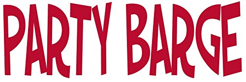 WickedGoodz Die Cut Red Party Barge Boat Vinyl Decal Transfer - Funny Boating Bumper Sticker - Perfect Cooler Accessory-WickedGoodz