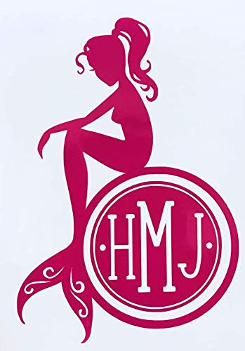 WickedGoodz Seated Mermaid Vinyl Decal - Mermaid Wall Decal, Beach Bumper Sticker, Custom Laptop Decal, Home Wall Mural Sticker, Sea Nymph Home Decor-WickedGoodz