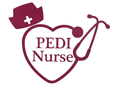 Custom PEDI Nurse Stethoscope Vinyl Decal - Nursing Student Bumper Sticker, for Tumblers, Laptops, Car Windows - Nursing Hat Sticker - Pick Size and Color-WickedGoodz