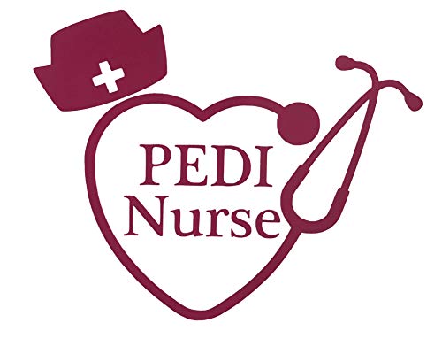 Custom PEDI Nurse Stethoscope Vinyl Decal - Nursing Student Bumper Sticker, for Tumblers, Laptops, Car Windows - Nursing Hat Sticker - Pick Size and Color-WickedGoodz