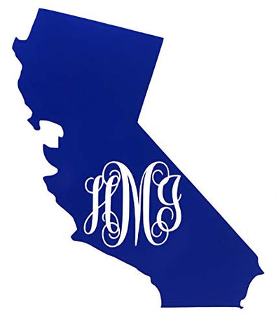 Custom California Vine Monogram Vinyl Decal-WickedGoodz