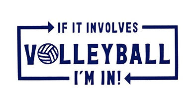 Custom Volleyball Vinyl Decal Sports Bumper Sticker-WickedGoodz