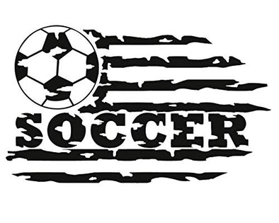 Custom Distressed Flag Soccer Decal-WickedGoodz