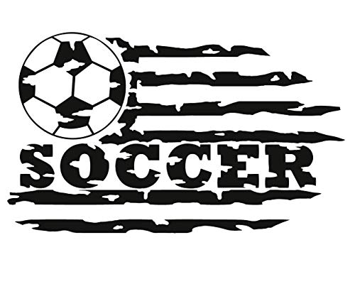 Custom Distressed Flag Soccer Decal-WickedGoodz