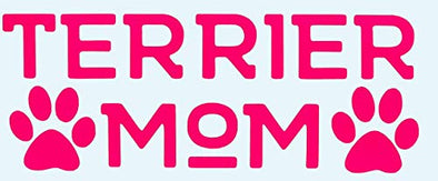 Custom Terrier Mom Vinyl Decal Dog Bumper Sticker-WickedGoodz