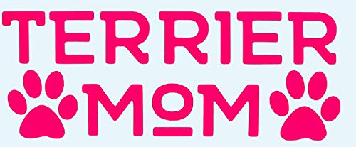 Custom Terrier Mom Vinyl Decal Dog Bumper Sticker-WickedGoodz
