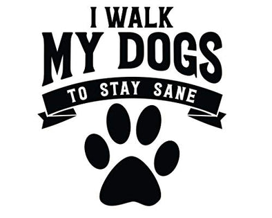 Custom Personalized Dog Walker Vinyl Decal - Pet Paw Bumper Sticker, for Tumblers Coolers, Laptops, Car Windows - Gifts for Dog Owners-WickedGoodz