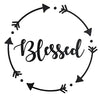 WickedGoodz Die Cut Circle Dot Blessed Decal - Inspirational Bumper Sticker - Perfect-WickedGoodz