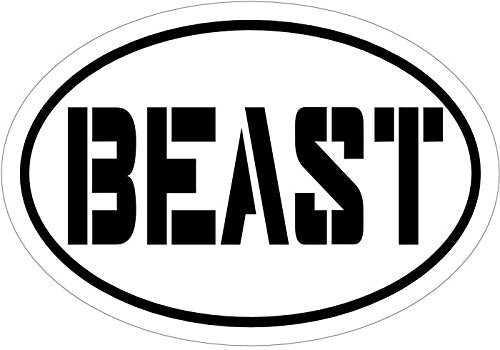 WickedGoodz Black Beast Vinyl Decal - Beast Bumper Sticker - Perfect Inspirational Gift-WickedGoodz