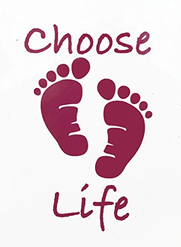 Custom Foot Prints Choose Life Vinyl Decal-WickedGoodz