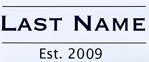 Custom Name with Year Established Family Vinyl Decal - Personalized Bumper Sticker, for Tumblers, Laptops, Car Windows-WickedGoodz