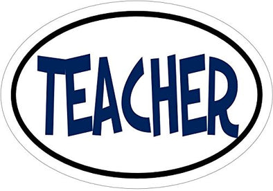 WickedGoodz Oval Teacher Vinyl Decal-WickedGoodz