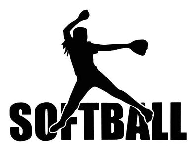 Custom Softball Vinyl Decal-WickedGoodz