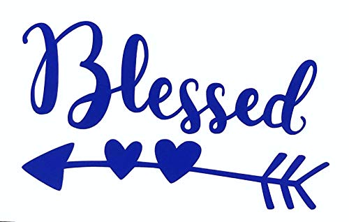 Custom Blessed Arrow Heart Vinyl Decal-WickedGoodz