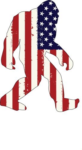 American Flag Bigfoot Vinyl Refrigerator Magnet-WickedGoodz