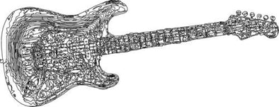 WickedGoodz Die Cut Guitar Vinyl Decal - Music Bumper Sticker - Perfect Musician Gift-WickedGoodz