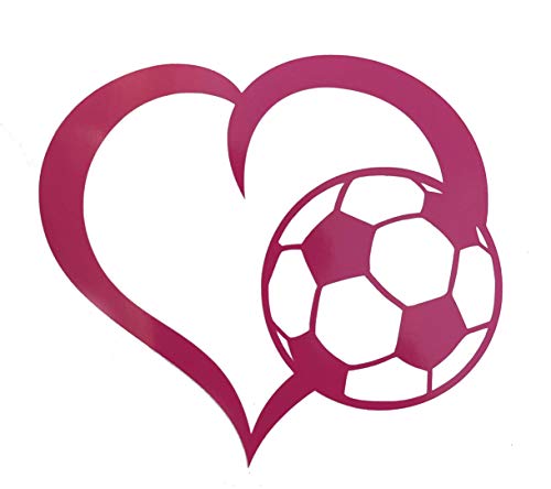 Custom Soccer Ball Heart Vinyl Decal Personalized Soccer Gift-WickedGoodz
