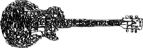 WickedGoodz Die Cut Black and White Guitar Vinyl Decal - Music Bumper Sticker - Perfect Musician Gift-WickedGoodz