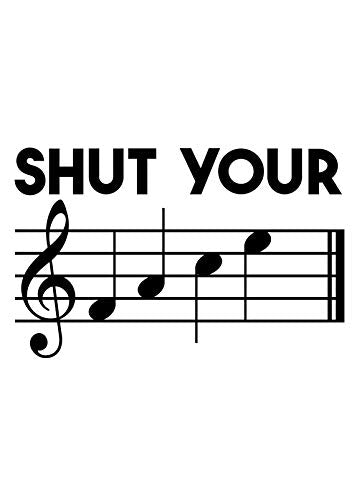Custom Shut Your Trap Music Vinyl Decal, Musician Bumper Sticker, Funny Music Gift-WickedGoodz