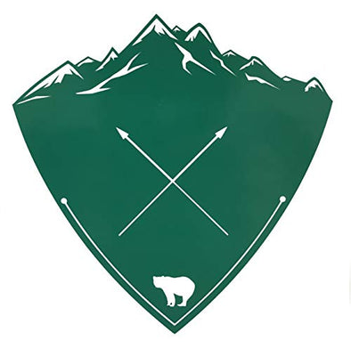 Custom Mountain Hiking Vinyl Decal - Camping Bumper Sticker, for Tumblers, Laptops, Car Windows - Pick Size and Color Outdoor Nature Gift-WickedGoodz