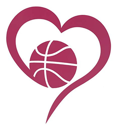 Custom Basketball Heart Vinyl Decal-WickedGoodz