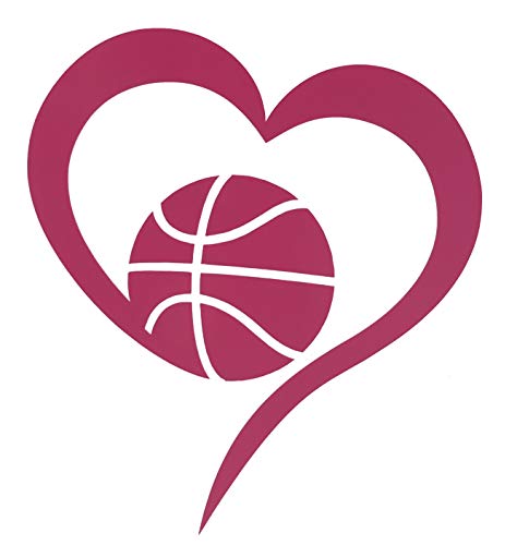 Custom Basketball Heart Vinyl Decal-WickedGoodz