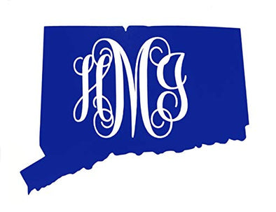 Custom Connecticut Vine Monogram Vinyl Decal-WickedGoodz