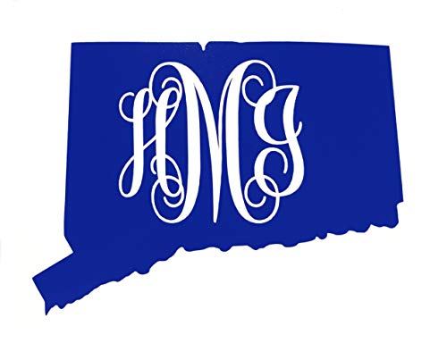 Custom Connecticut Vine Monogram Vinyl Decal-WickedGoodz