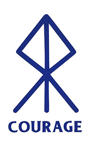 Viking Courage Rune Vinyl Decal - Norse Bumper Sticker, for Laptops or Car Windows - Great Scandinavian or Icelandic Heritage Gift-WickedGoodz