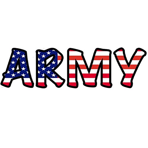 WickedGoodz American Flag Army Vinyl Sticker Transfer - Army Bumper Sticker - Military Decal - Army Sticker - Perfect United States Army Gift - Made in The USA-WickedGoodz