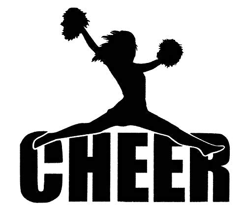 Custom Cheer Vinyl Decal - Cheerleader Bumper Sticker-WickedGoodz