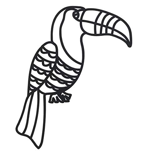 Toucan Bird Vinyl Decal Tribal Bumper Sticker-WickedGoodz