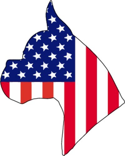 WickedGoodz American Flag Boxer Head Vinyl Refrigerator Magnet - Perfect Boxer Gift-WickedGoodz