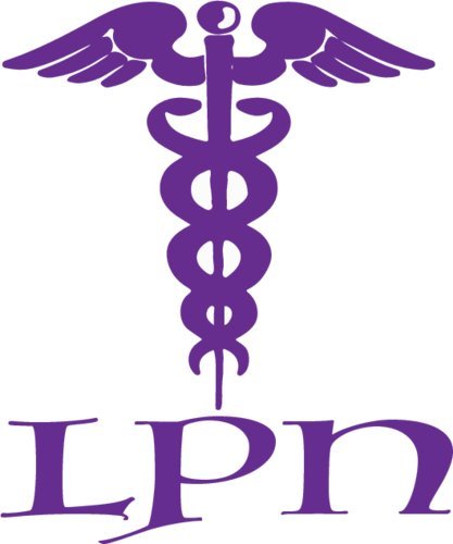 WickedGoodz Purple LPN Nurse Vinyl Window Decal Transfer - Nurse Bumper Sticker - Perfect Nurse Graduation Gift-WickedGoodz