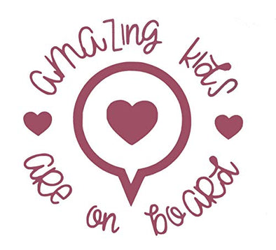 Custom Vinyl Amazing Kids on Board Decal - Baby on Board Bumper Sticker - for Tumblers, Laptops, Car Windows - Choose Color and Size-WickedGoodz
