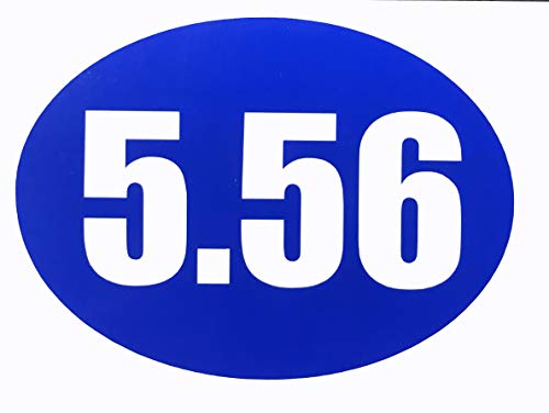 Custom Oval 5.56 Vinyl Decal - Patriotic Bumper Sticker, for Laptops & Car Windows - Perfect 2nd Amendment Gift-WickedGoodz