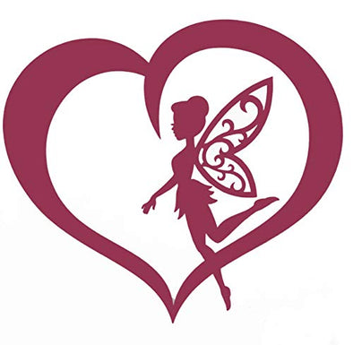Custom Heart Fairy Vinyl Decal-WickedGoodz