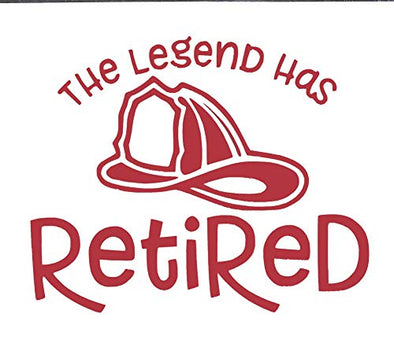 Custom Legend Retired Firefighter Vinyl Decal-WickedGoodz